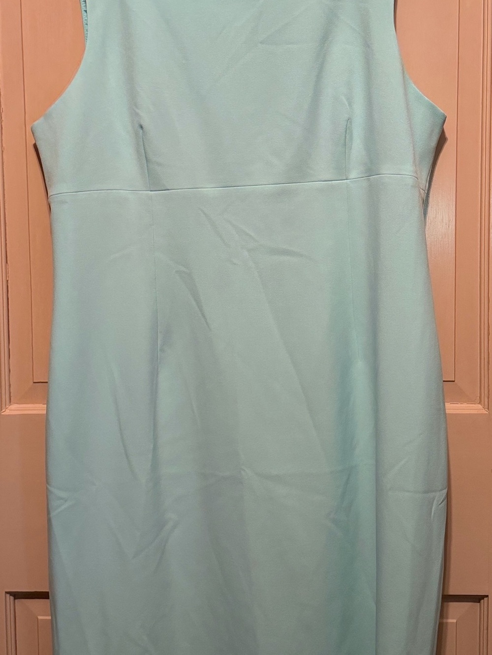 Evan Picone Sleeveless Aqua Sheath Dress